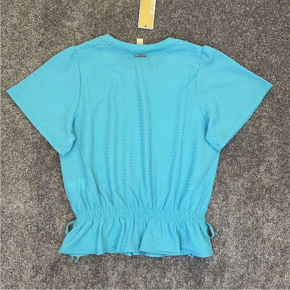 Michael Kors Women's Short Sleeves Turquoise Top Size M - Medium - NWT $98 - Picture 6 of 15
